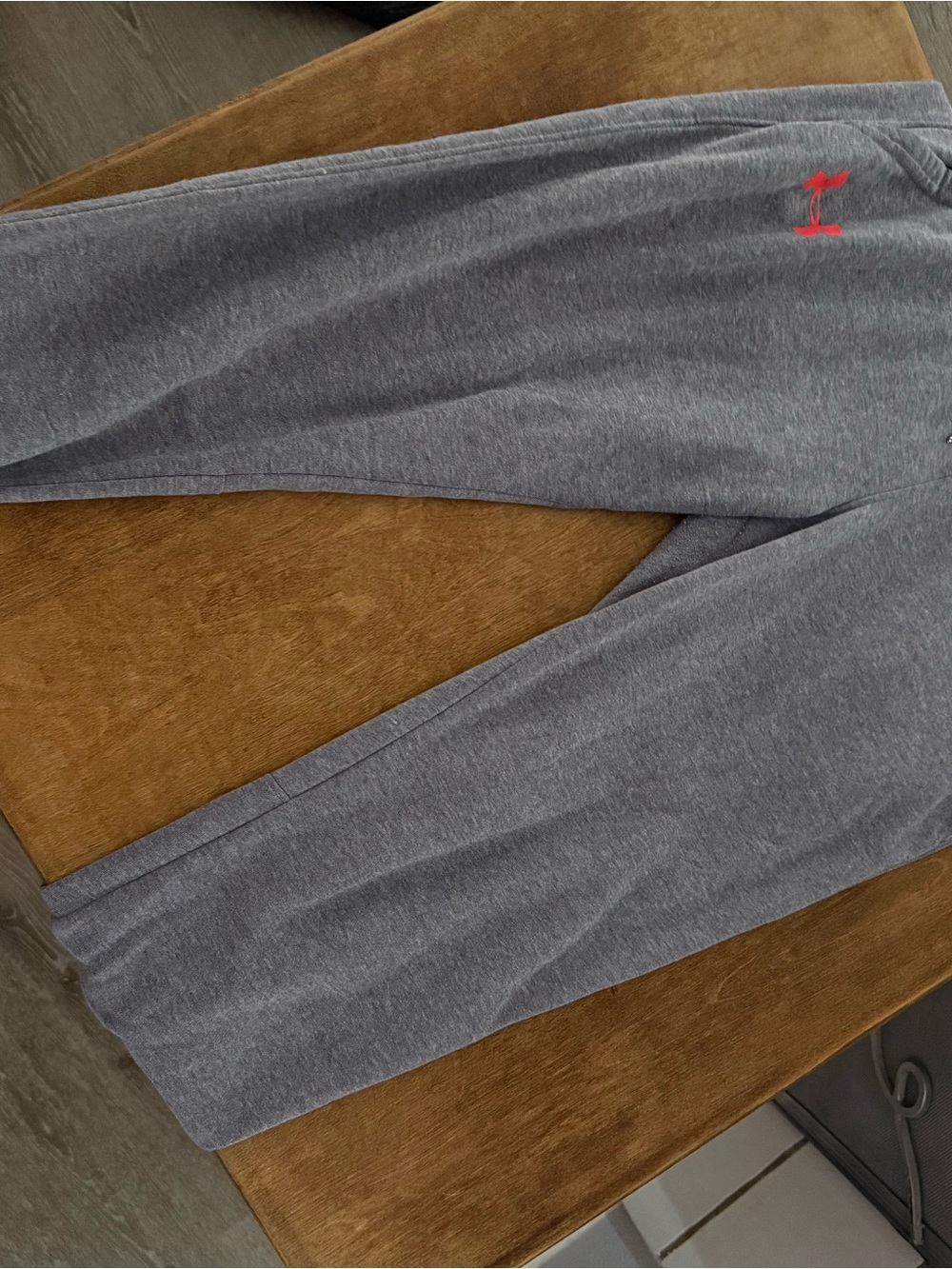 Under Armour Gray Joggers with Red Logo